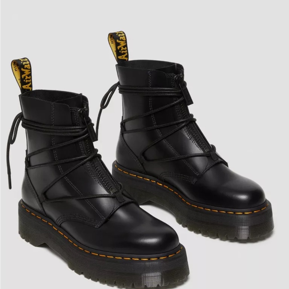 Dr. Martens Black Lace-Up Combat Boots